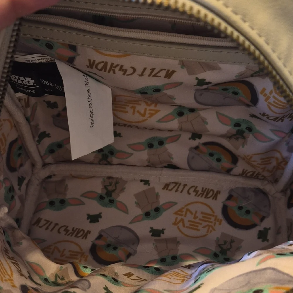 Loungefly Kids Grogu Mini Backpack - Green, Cream & Brown